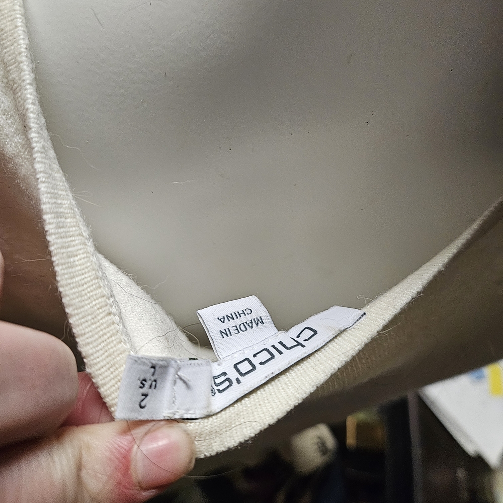 Chico's Cream V-Neck Sweater - Picture 4 of 4